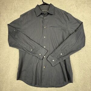 John Varvatos Men's Medium Pinstripe Long Sleeve Button Up Shirt‎